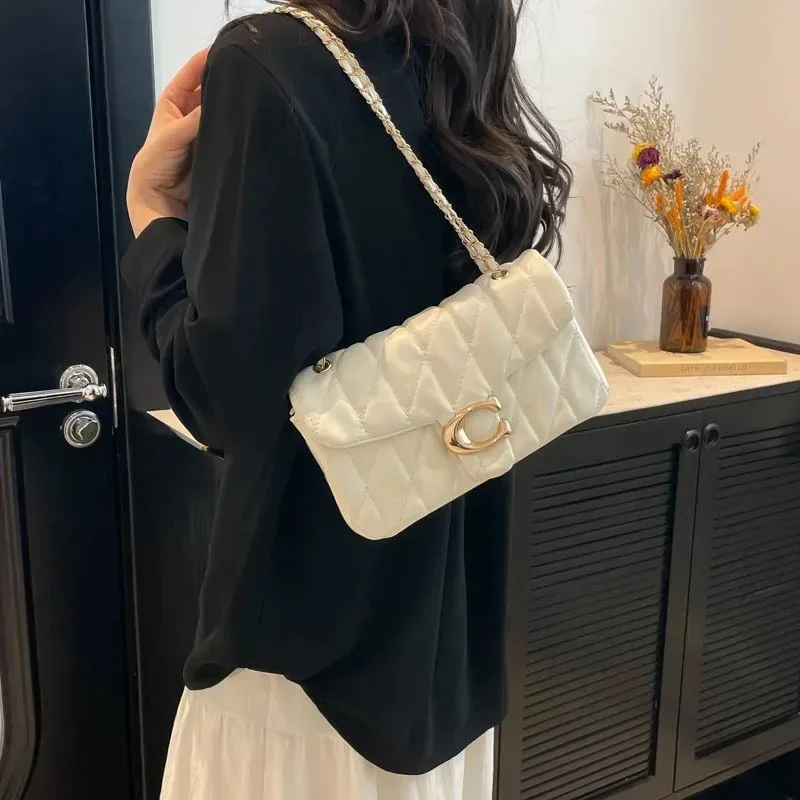 2026 Cross-border Diamond Embroidered Shoulder Bag Chain Crossbody Bag Fashion Classic Underarm High Quality Ladies Bag
