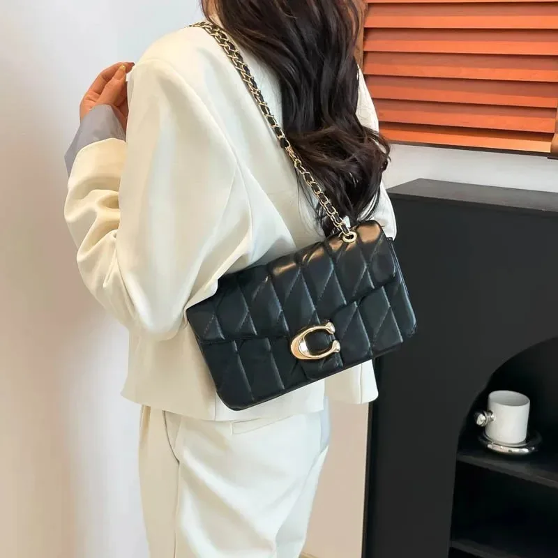 2026 Cross-border Diamond Embroidered Shoulder Bag Chain Crossbody Bag Fashion Classic Underarm High Quality Ladies Bag