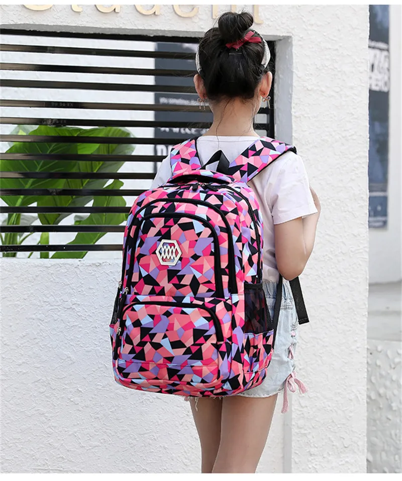 School Bags for Teenagers Girls Schoolbag Large Capacity Boys Printing School Backpack Set Rucksack Bagpack Kids Cute Book Bags