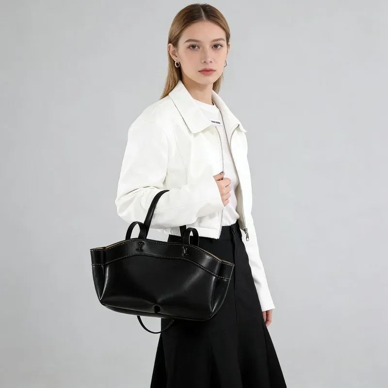 Women Shoulder Bag, Trendy Spacious Tote Bag, Commute Shopping Handbag Set with Matching Mini Pouch