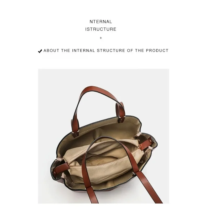 Women Shoulder Bag, Trendy Spacious Tote Bag, Commute Shopping Handbag Set with Matching Mini Pouch