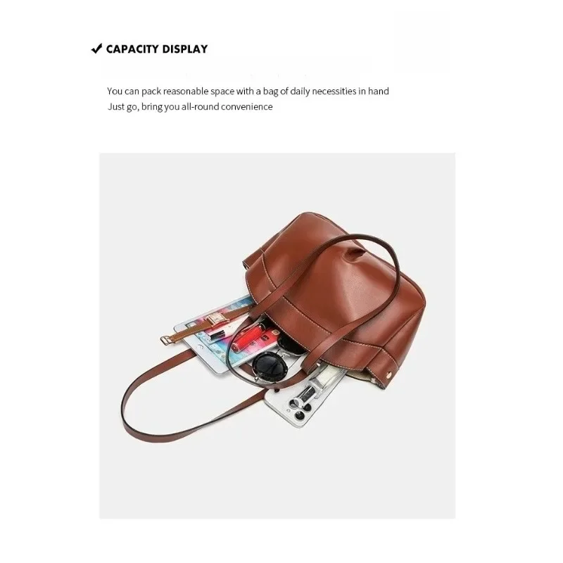 Women Shoulder Bag, Trendy Spacious Tote Bag, Commute Shopping Handbag Set with Matching Mini Pouch