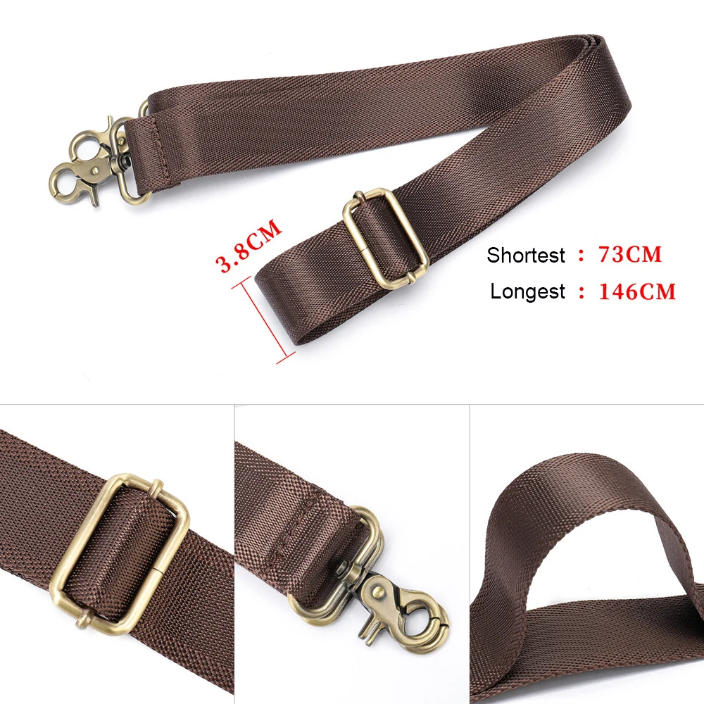 High Quality Crazy Horse Leather Shoulder Strap Genuine Leather Straps For Travel Bag Briefcase Bag Strap for Handbags