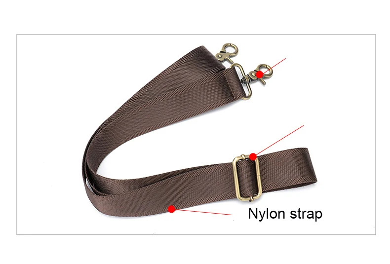 High Quality Crazy Horse Leather Shoulder Strap Genuine Leather Straps For Travel Bag Briefcase Bag Strap for Handbags