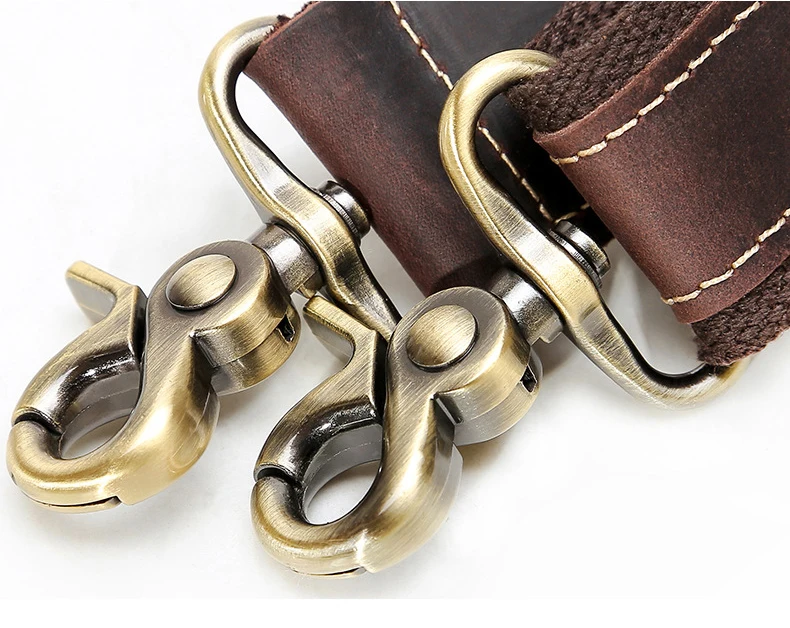 High Quality Crazy Horse Leather Shoulder Strap Genuine Leather Straps For Travel Bag Briefcase Bag Strap for Handbags