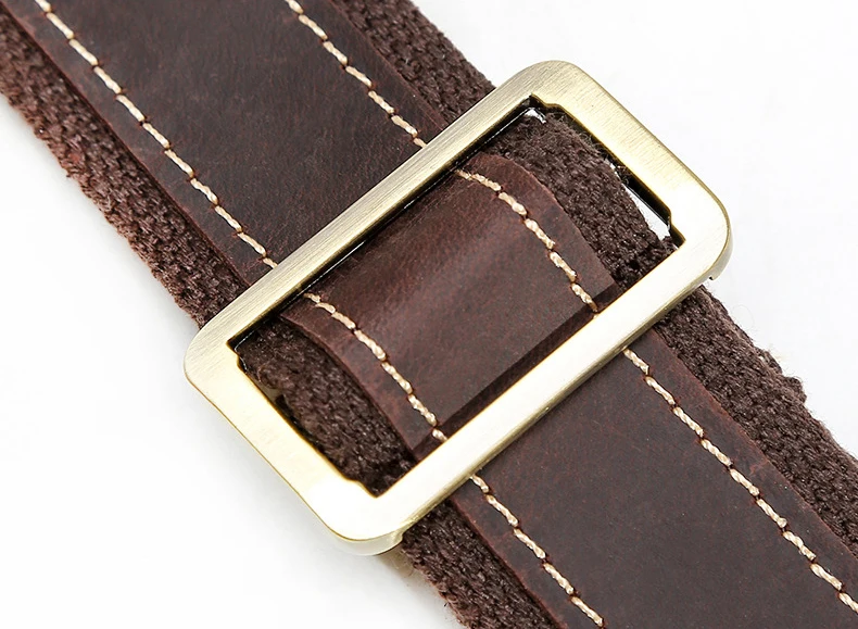 High Quality Crazy Horse Leather Shoulder Strap Genuine Leather Straps For Travel Bag Briefcase Bag Strap for Handbags