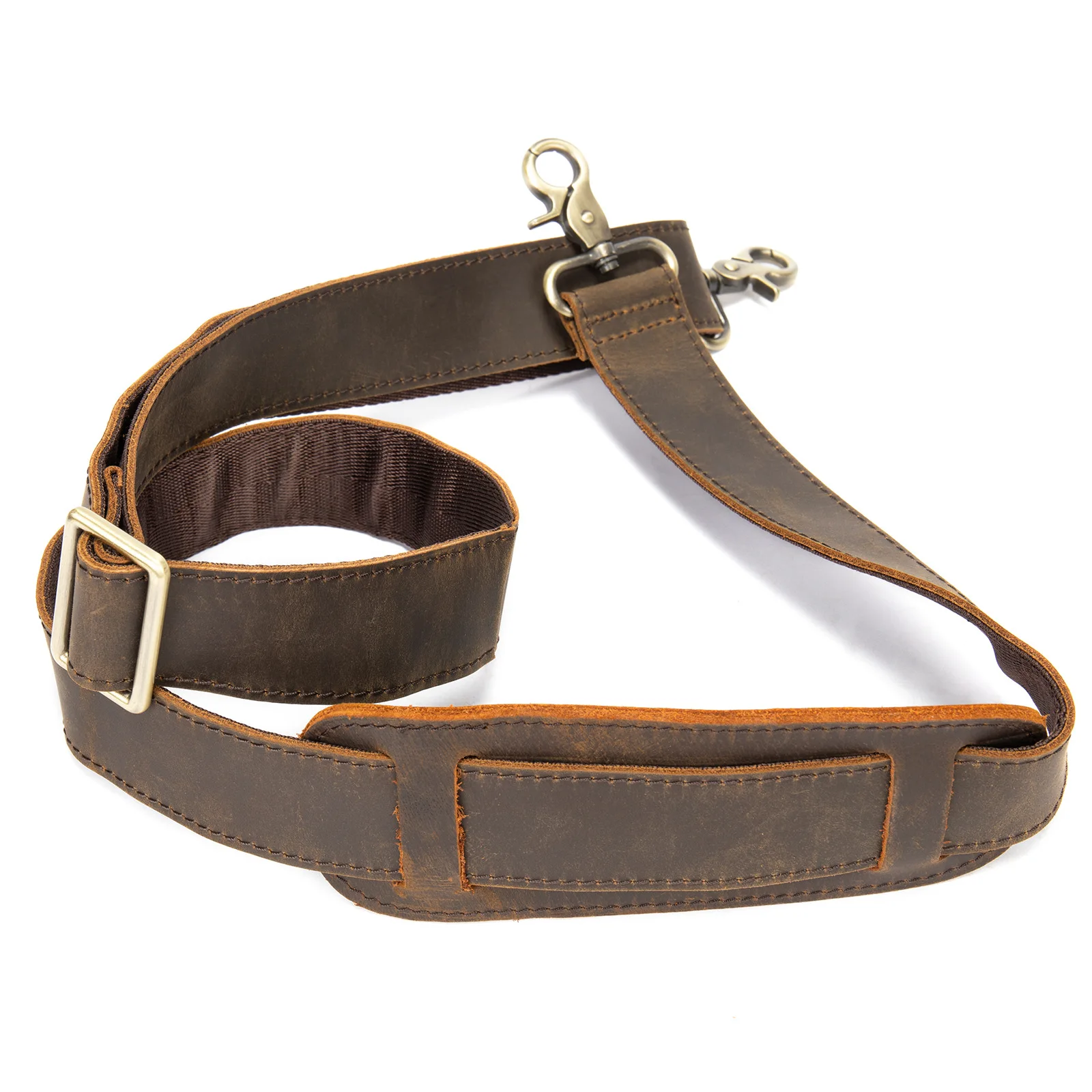 High Quality Crazy Horse Leather Shoulder Strap Genuine Leather Straps For Travel Bag Briefcase Bag Strap for Handbags