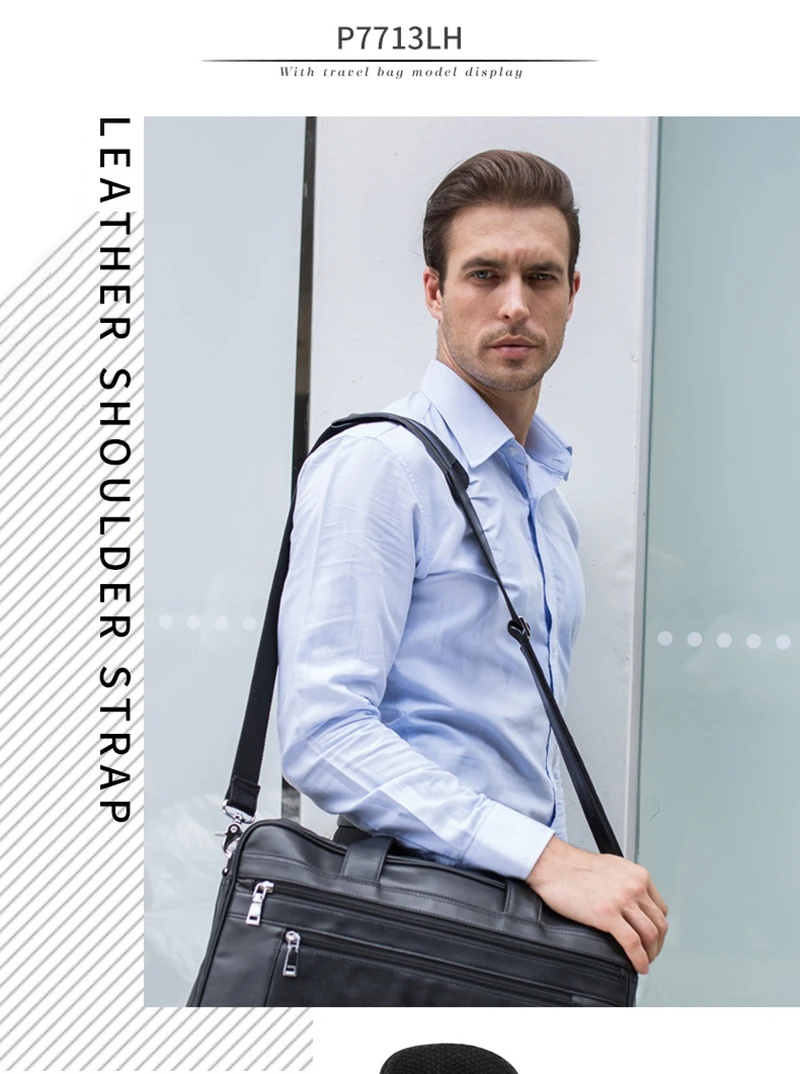 High Quality Crazy Horse Leather Shoulder Strap Genuine Leather Straps For Travel Bag Briefcase Bag Strap for Handbags