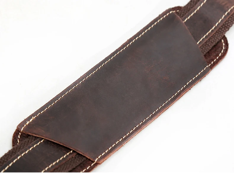 High Quality Crazy Horse Leather Shoulder Strap Genuine Leather Straps For Travel Bag Briefcase Bag Strap for Handbags