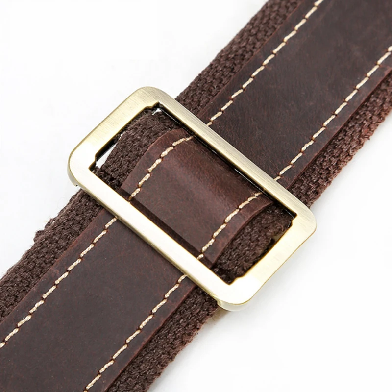 High Quality Crazy Horse Leather Shoulder Strap Genuine Leather Straps For Travel Bag Briefcase Bag Strap for Handbags