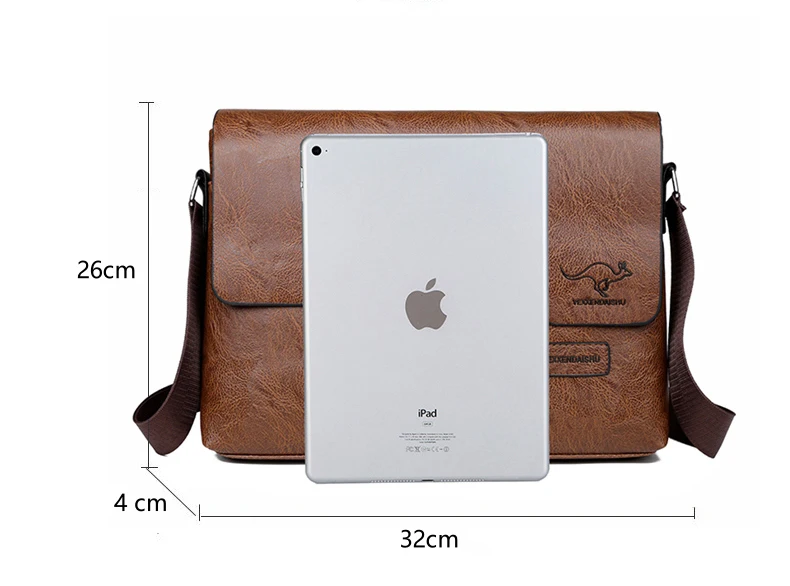 Men Shoulder Bag For IPAD Leather Business Handbag Men Messenger Bag Large Side Sling Bag Fashion Man Crossbody Bag
