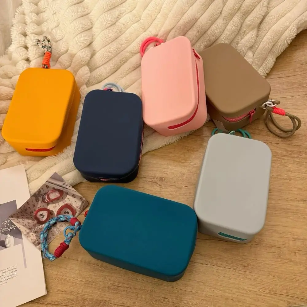 Zipper Pouch Silicone Storage Bag ID Credit Card Holder Lipstick Bags Silicone Makeup Holder Waterproof Large Capacity