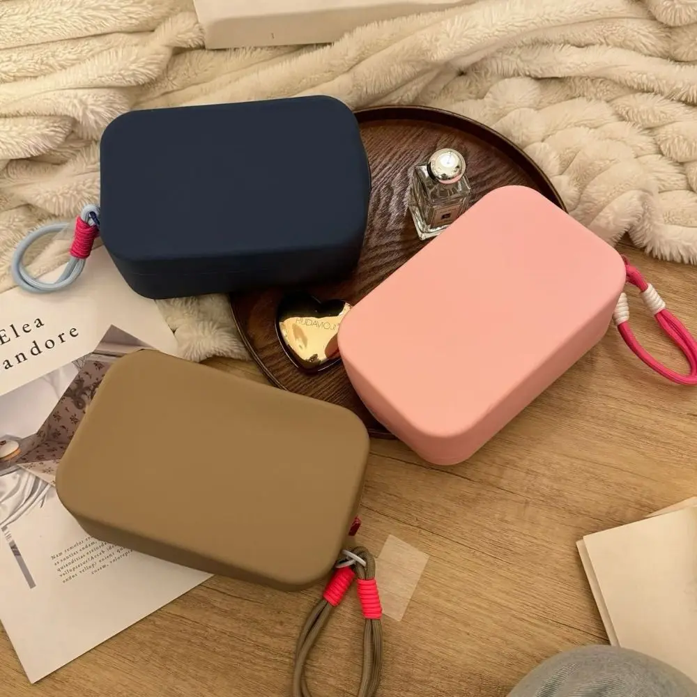 Zipper Pouch Silicone Storage Bag ID Credit Card Holder Lipstick Bags Silicone Makeup Holder Waterproof Large Capacity