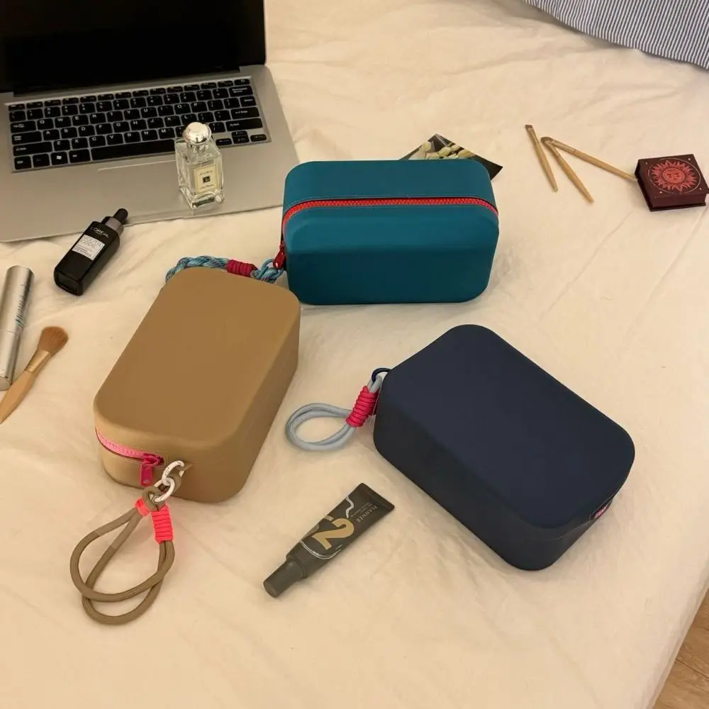 Zipper Pouch Silicone Storage Bag ID Credit Card Holder Lipstick Bags Silicone Makeup Holder Waterproof Large Capacity