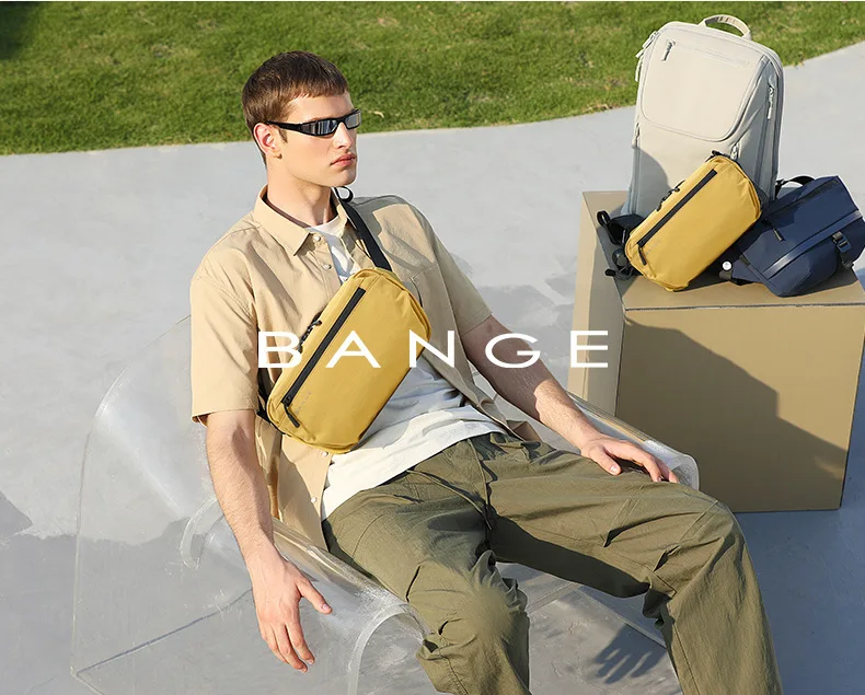 BANGE Waterproof Chest Bag Multi-Carry Modes Sling Crossbody Travel Shoulder Messenger Bag