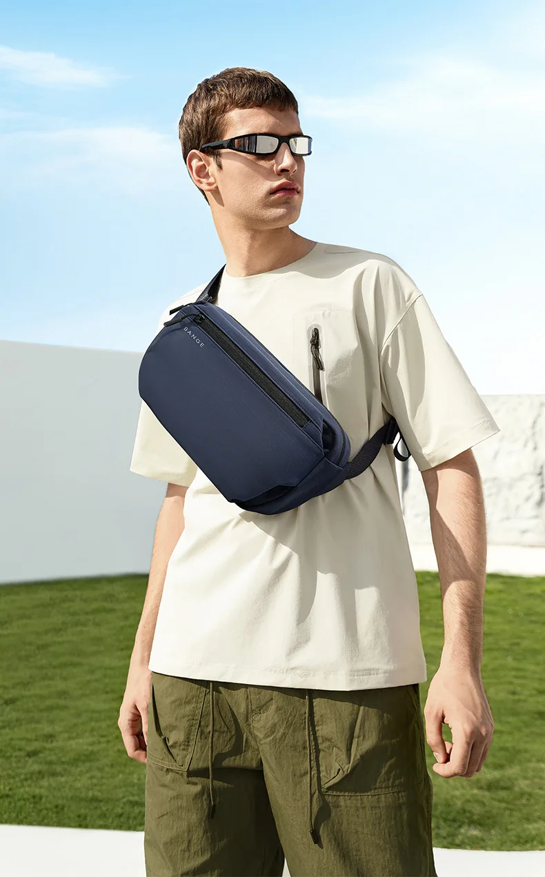BANGE Waterproof Chest Bag Multi-Carry Modes Sling Crossbody Travel Shoulder Messenger Bag