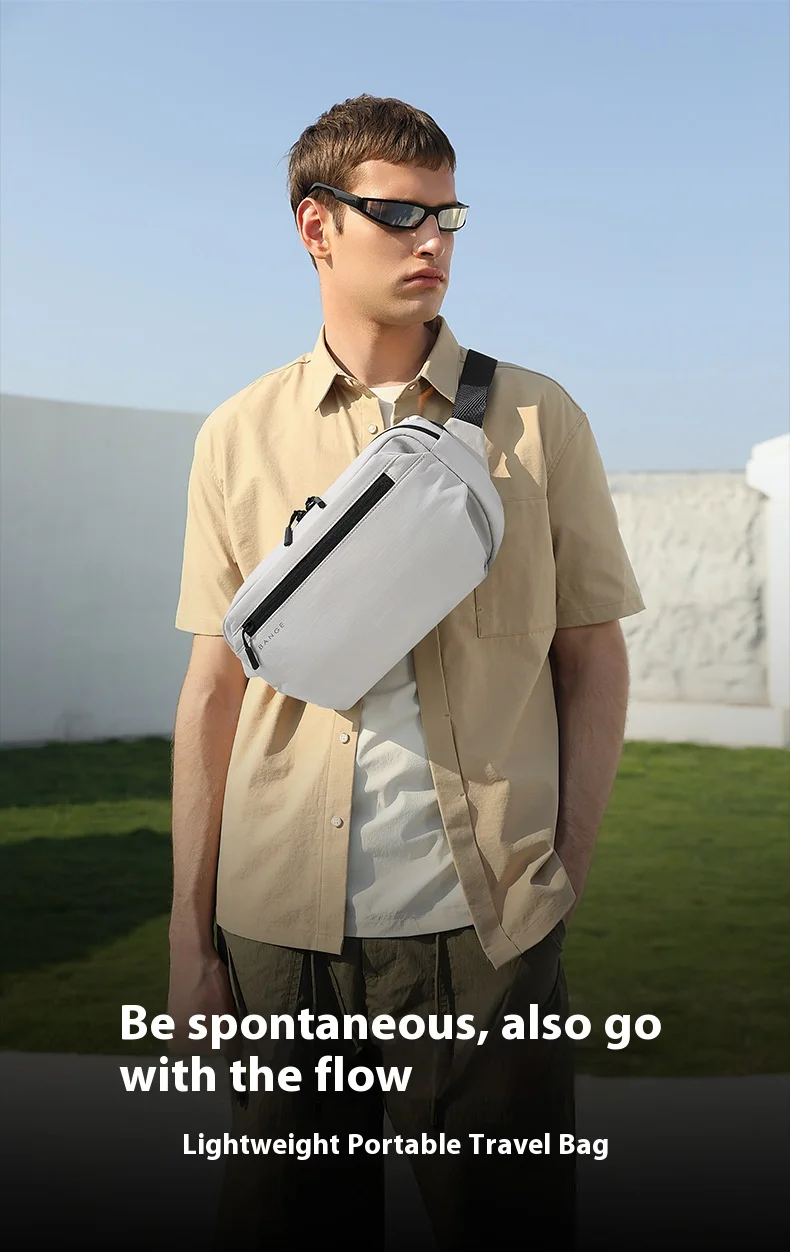 BANGE Waterproof Chest Bag Multi-Carry Modes Sling Crossbody Travel Shoulder Messenger Bag