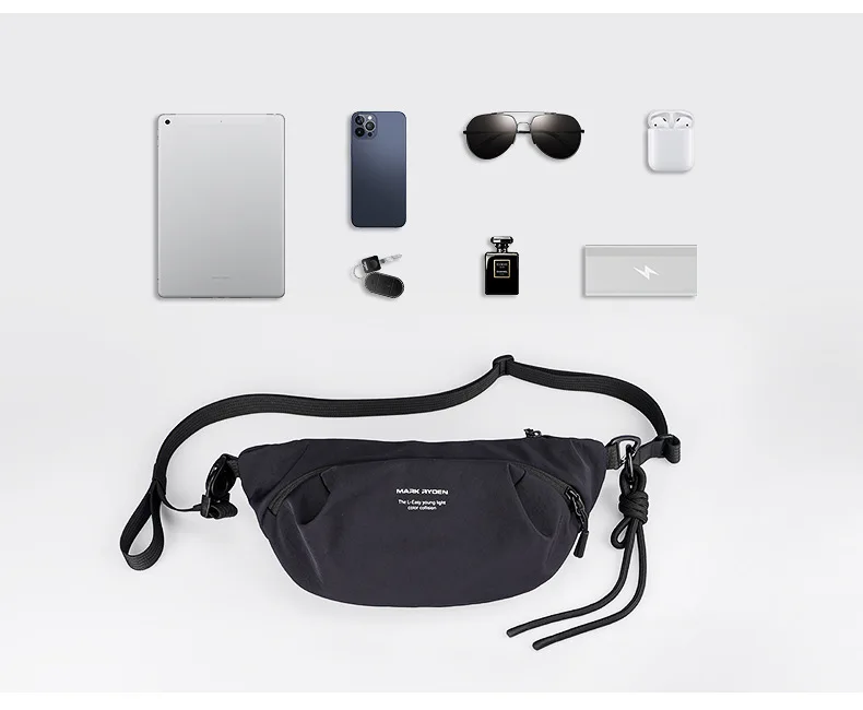 Mark Ryden Waterproof Casual Chest Bag Men Multifunction Anti-theft Men Crossbody Bag New FashionTravel Chest Bag Pack Male