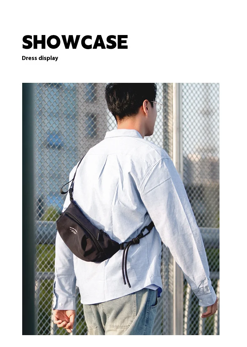 Mark Ryden Waterproof Casual Chest Bag Men Multifunction Anti-theft Men Crossbody Bag New FashionTravel Chest Bag Pack Male