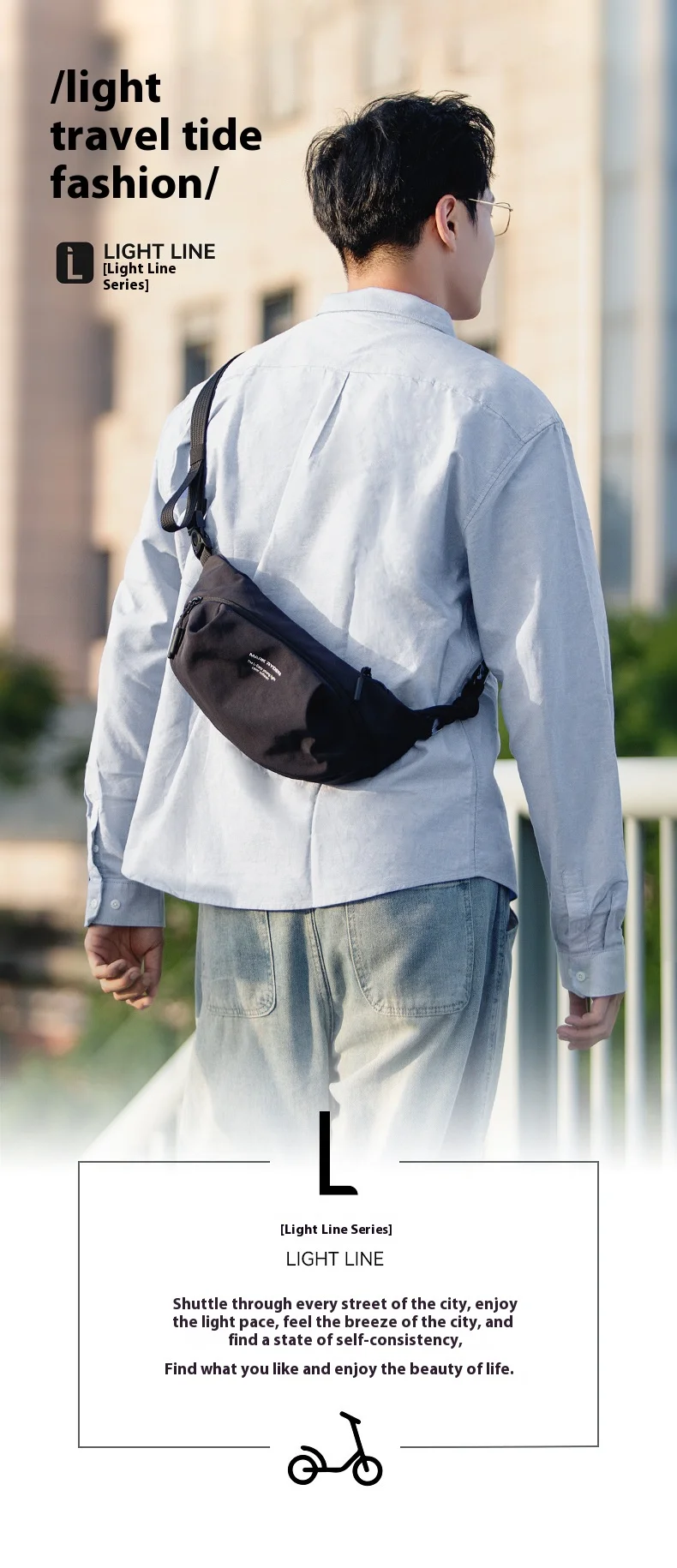 Mark Ryden Waterproof Casual Chest Bag Men Multifunction Anti-theft Men Crossbody Bag New FashionTravel Chest Bag Pack Male