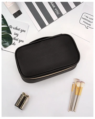 Makeup Bag Portable Cosmetic Bag Large Capacity Travel Makeup Case Organizer Black For Women Toiletry Bag for Girls Traveling
