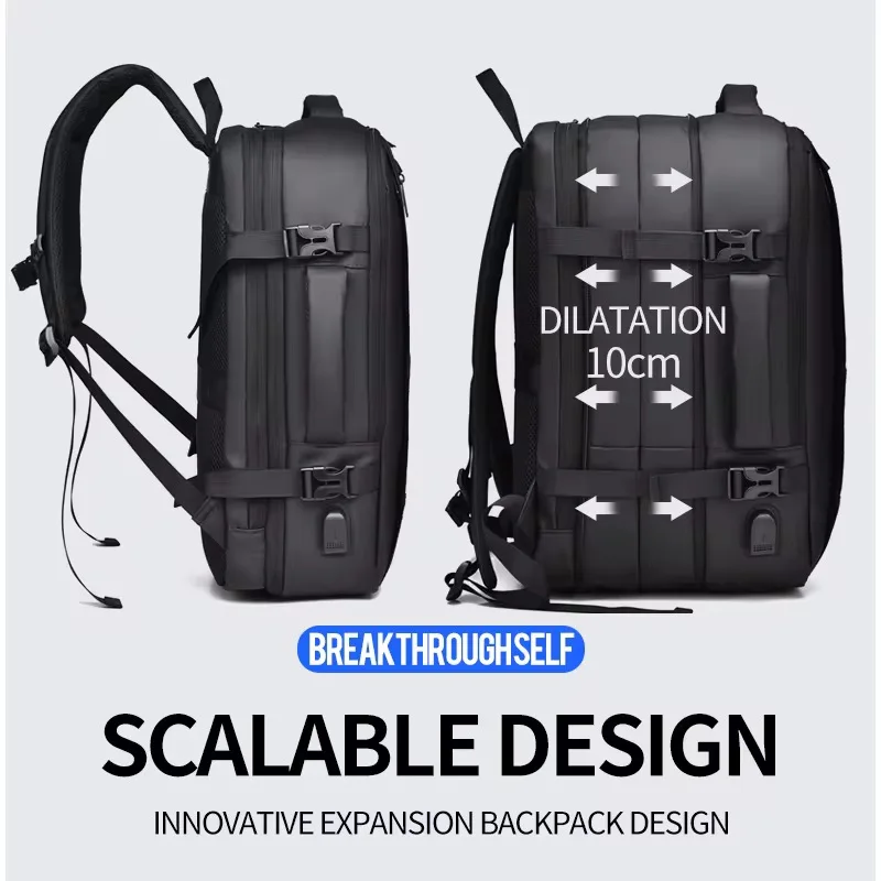 Weixier 16 Inch Large-capacity Men's High-end Backpack Computer Bag High-end Business Bag Expandable Backpack Witch USB