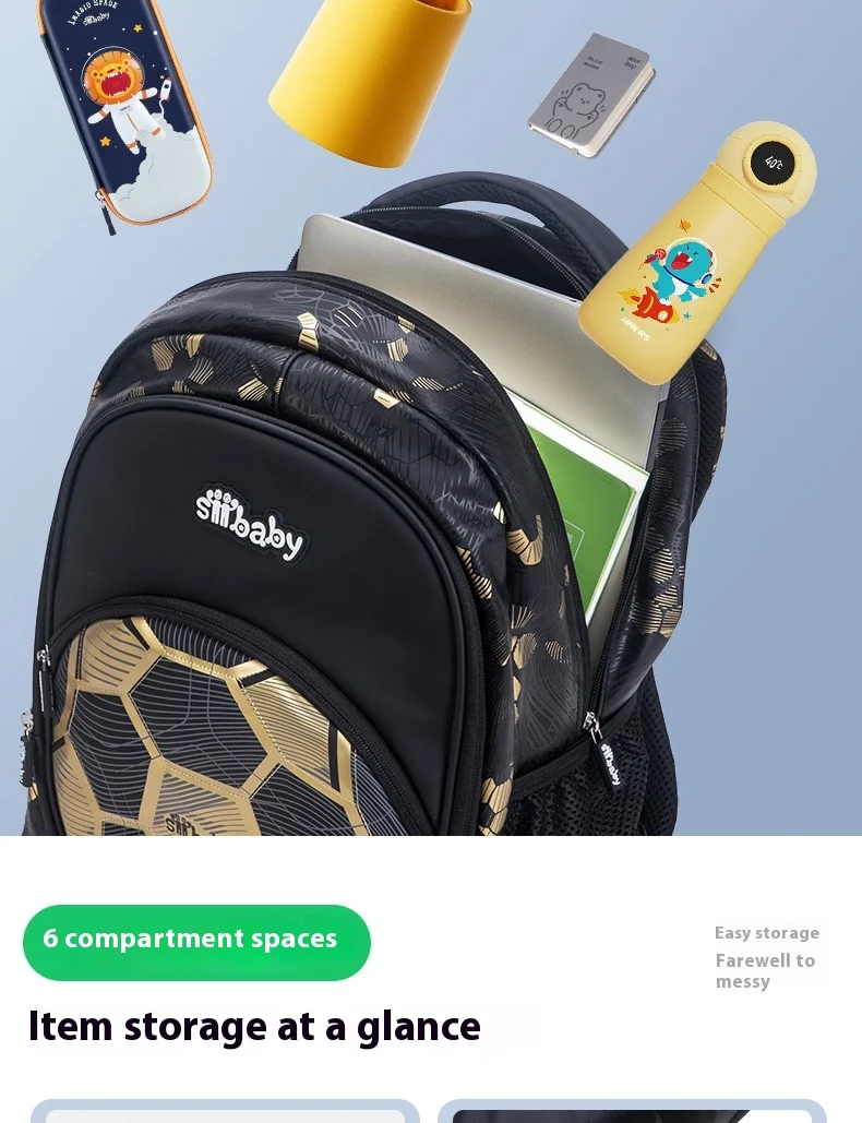 Football School Bags for Boys Shoulder Backpack Bagutte Children Spinal Protection Light Big Capacity Waterproof Backpack Kids