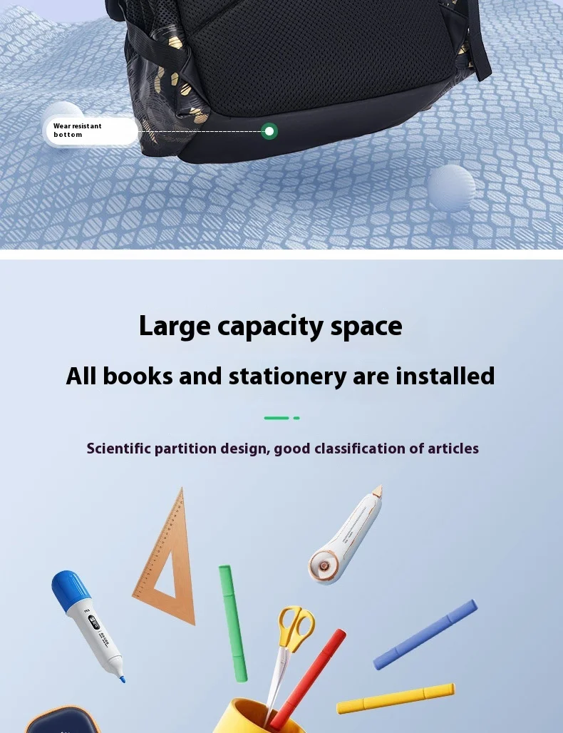 Football School Bags for Boys Shoulder Backpack Bagutte Children Spinal Protection Light Big Capacity Waterproof Backpack Kids