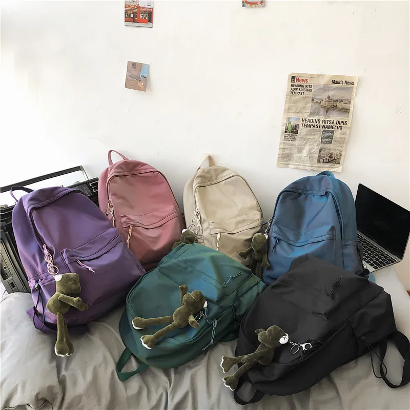 New Women's Backpack Female Fashion New Backpack Unisex Large Capacity Laptop Backpack Nylon Lady Schoolbag Cute Student Bag