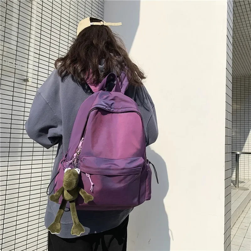 New Women's Backpack Female Fashion New Backpack Unisex Large Capacity Laptop Backpack Nylon Lady Schoolbag Cute Student Bag