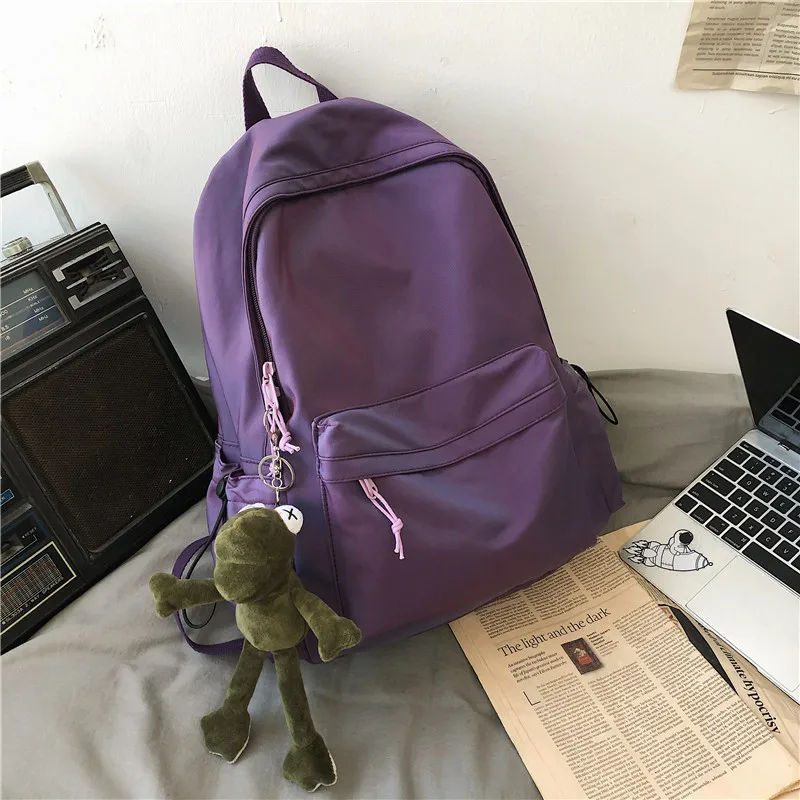 New Women's Backpack Female Fashion New Backpack Unisex Large Capacity Laptop Backpack Nylon Lady Schoolbag Cute Student Bag