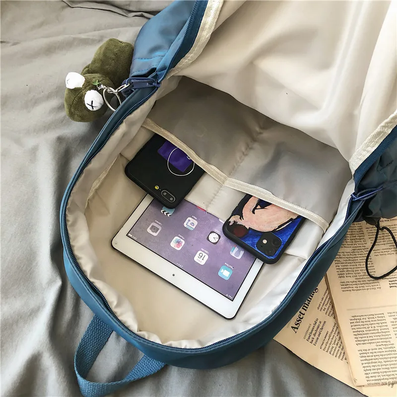 New Women's Backpack Female Fashion New Backpack Unisex Large Capacity Laptop Backpack Nylon Lady Schoolbag Cute Student Bag
