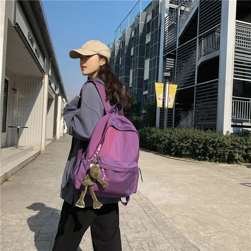New Women's Backpack Female Fashion New Backpack Unisex Large Capacity Laptop Backpack Nylon Lady Schoolbag Cute Student Bag