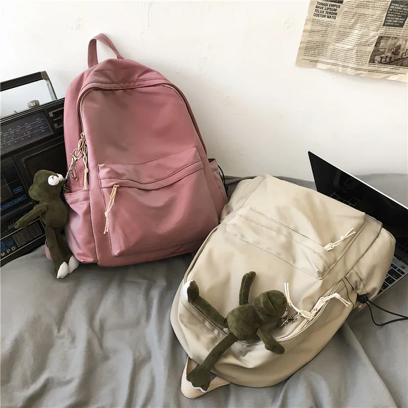 New Women's Backpack Female Fashion New Backpack Unisex Large Capacity Laptop Backpack Nylon Lady Schoolbag Cute Student Bag