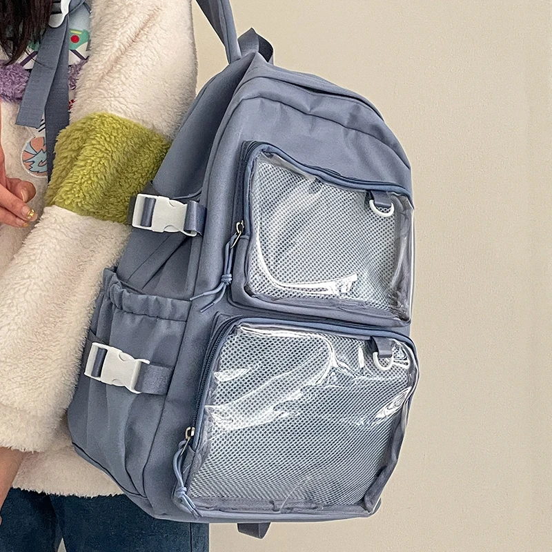 Japanese Style Transparent Ita Bag for Girls Comic Cons Large Capacity Women Backpack Fashion School Bags for College Student JK