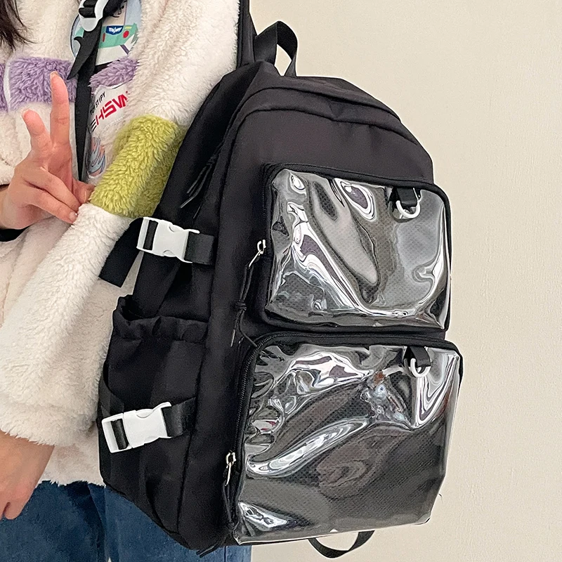 Japanese Style Transparent Ita Bag for Girls Comic Cons Large Capacity Women Backpack Fashion School Bags for College Student JK