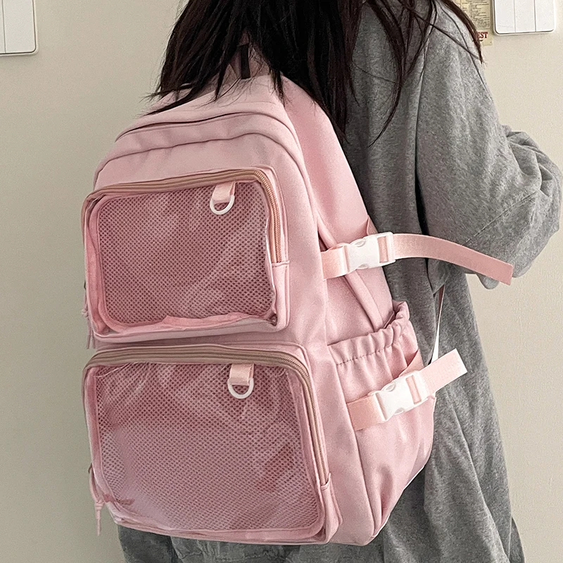 Japanese Style Transparent Ita Bag for Girls Comic Cons Large Capacity Women Backpack Fashion School Bags for College Student JK
