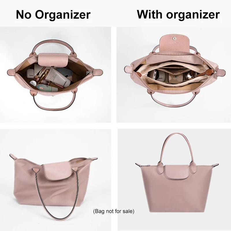 EverToner Nylon Insert Organizer Bag for Longch-mp LE PLIAGE Bag Luxury Handbags Travel Inner Purse Portable Makeup Bags
