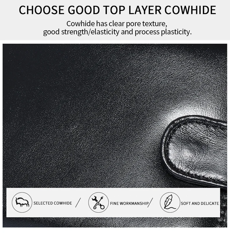 2026 New Men's Genuine Leather Wallet Top Layer Cowhide Short Horizontal Wallet Coin Pocket Card Holder