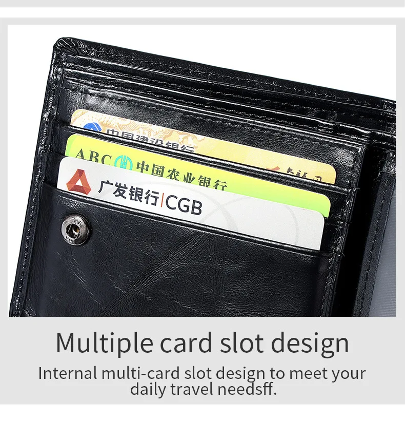 2026 New Men's Genuine Leather Wallet Top Layer Cowhide Short Horizontal Wallet Coin Pocket Card Holder