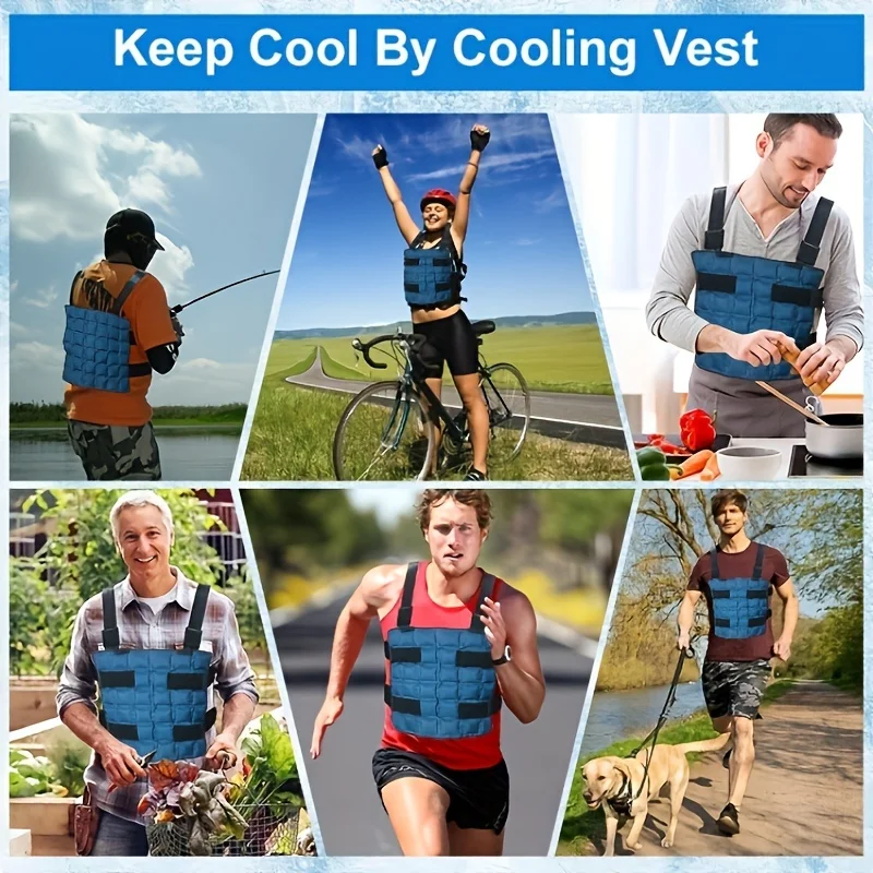 Summer Repeatable Self-absorbing Water Cooling Vests Ice Packs Physiotherapy Ice Compress Body Wrap for High Temperature Tools