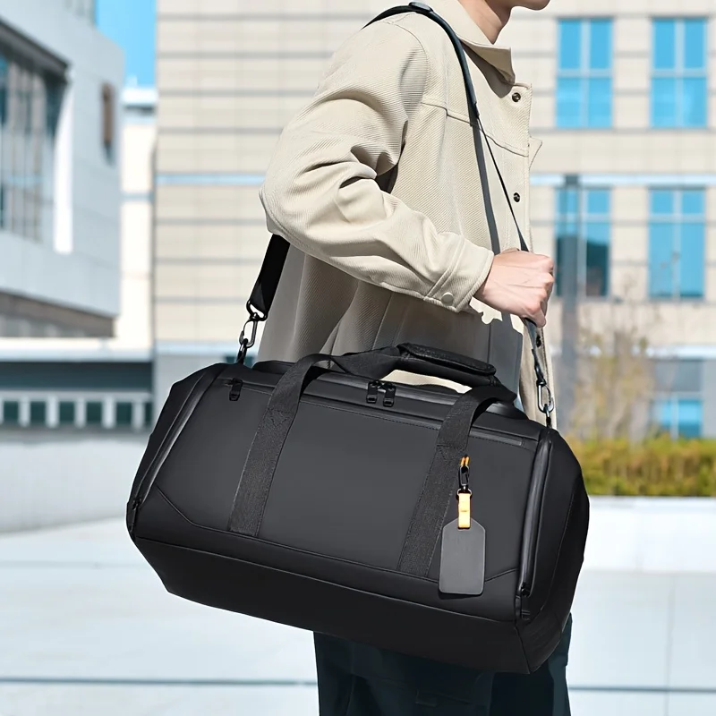 Large Capacity Carry on Travel Bag for Men Spacious Sports Gym Bag with Multiple Compartments Weekend Overnight Duffel Bag