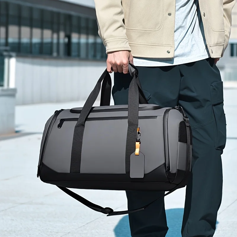 Large Capacity Carry on Travel Bag for Men Spacious Sports Gym Bag with Multiple Compartments Weekend Overnight Duffel Bag