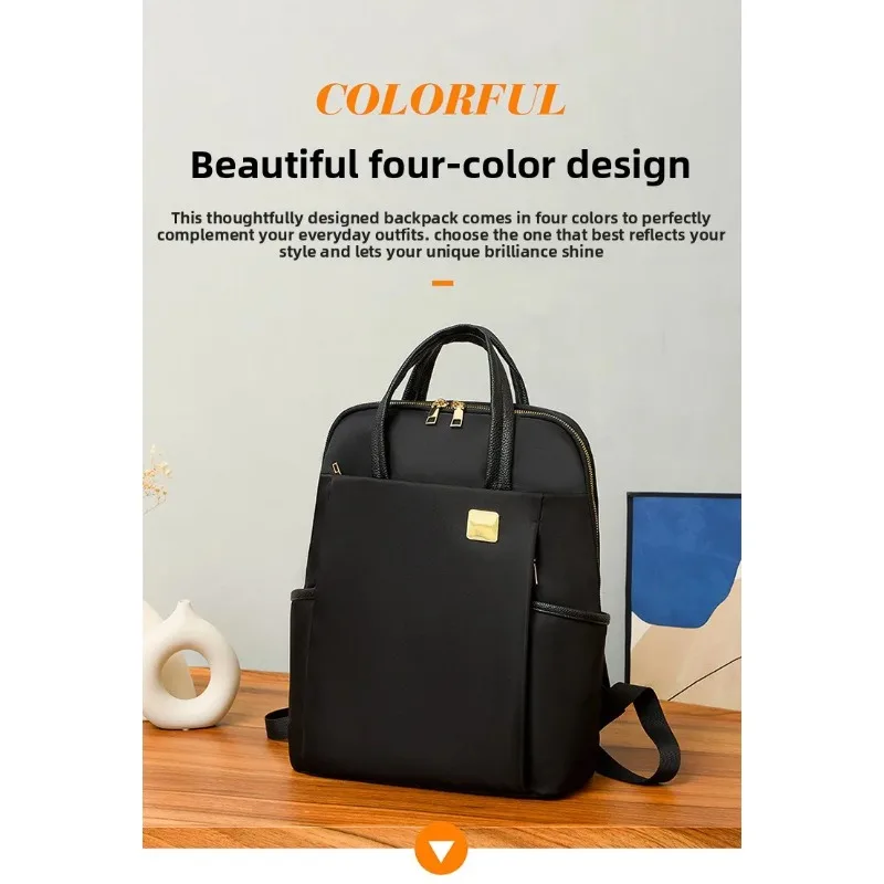 Women Oxford Cloth Backpack Large Capacity, Lightweight, Ideal for Business Commutes, Student Laptop Storage, Travel Outdoor Use