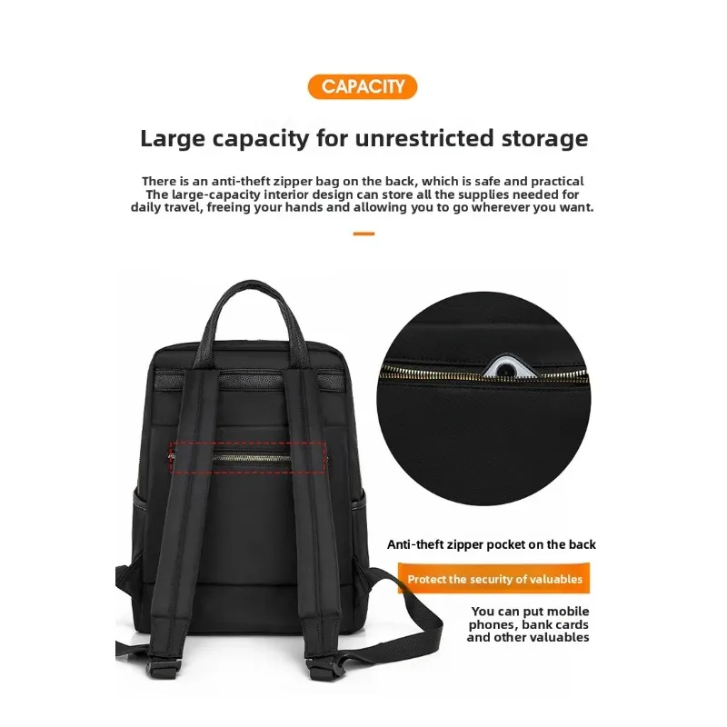 Women Oxford Cloth Backpack Large Capacity, Lightweight, Ideal for Business Commutes, Student Laptop Storage, Travel Outdoor Use