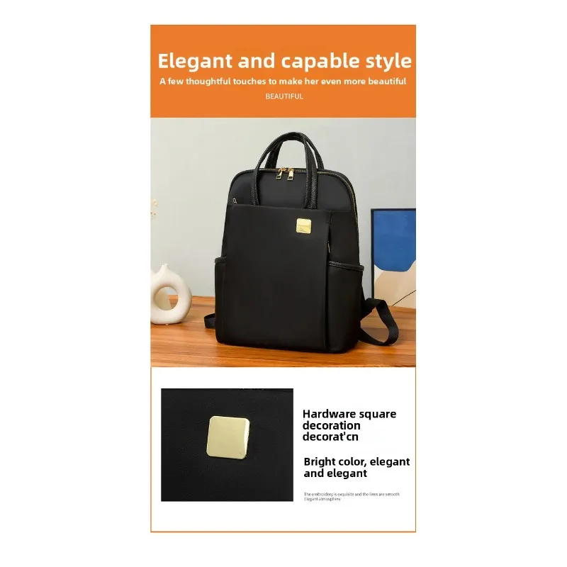 Women Oxford Cloth Backpack Large Capacity, Lightweight, Ideal for Business Commutes, Student Laptop Storage, Travel Outdoor Use