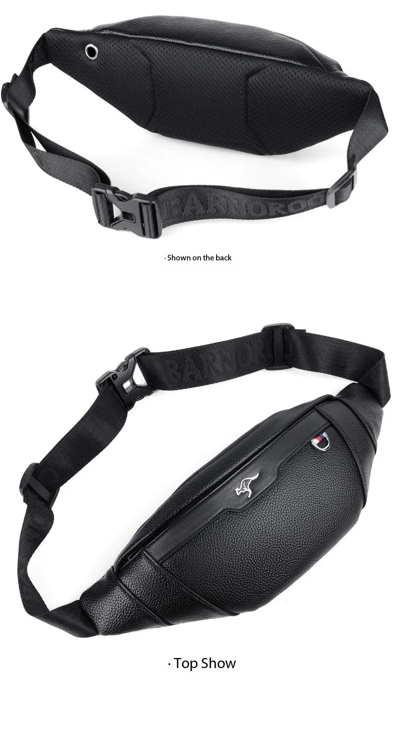 Business Leather Waist Bag Multifunctional Workout Traveling Running Crossbody Casual Wallets Waist Pack Phone Bag Man Chest Bag