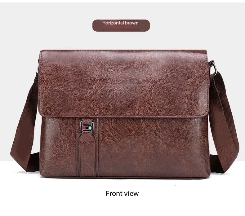Luxury Brand Men Shoulder Bag For IPAD PU Leather Business Handbag Men Messenger Bag Side Sling Bag Fashion Man Crossbody Bag