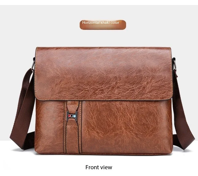 Luxury Brand Men Shoulder Bag For IPAD PU Leather Business Handbag Men Messenger Bag Side Sling Bag Fashion Man Crossbody Bag