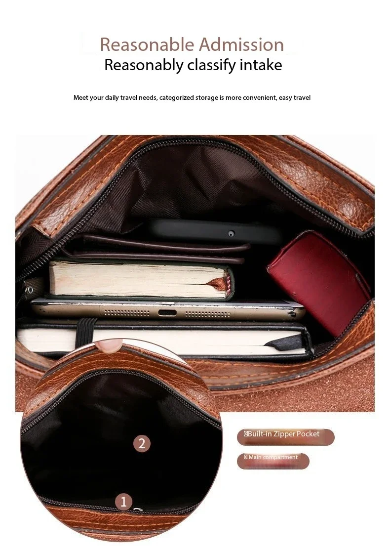 Luxury Brand Men Shoulder Bag For IPAD PU Leather Business Handbag Men Messenger Bag Side Sling Bag Fashion Man Crossbody Bag